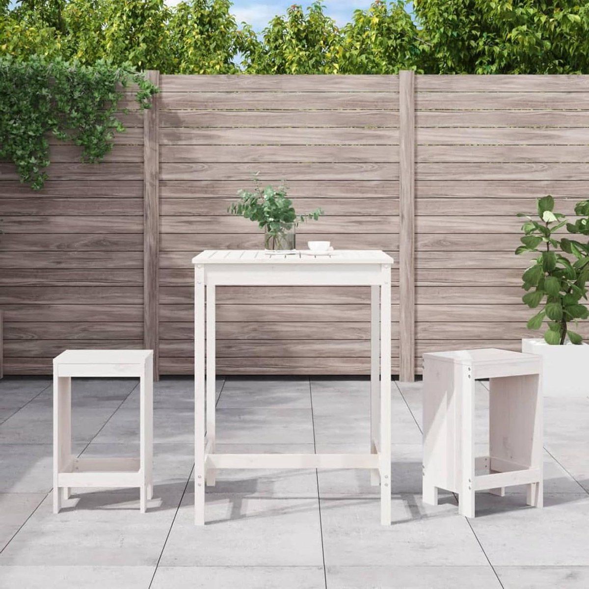tuinbarset 3 delig bistroset hout buiten genieten massief