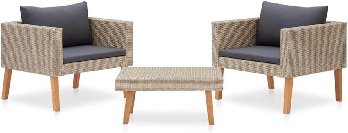 tuinloungeset 3 delig balkonset terrasmeubels ontspannen buiten zitten