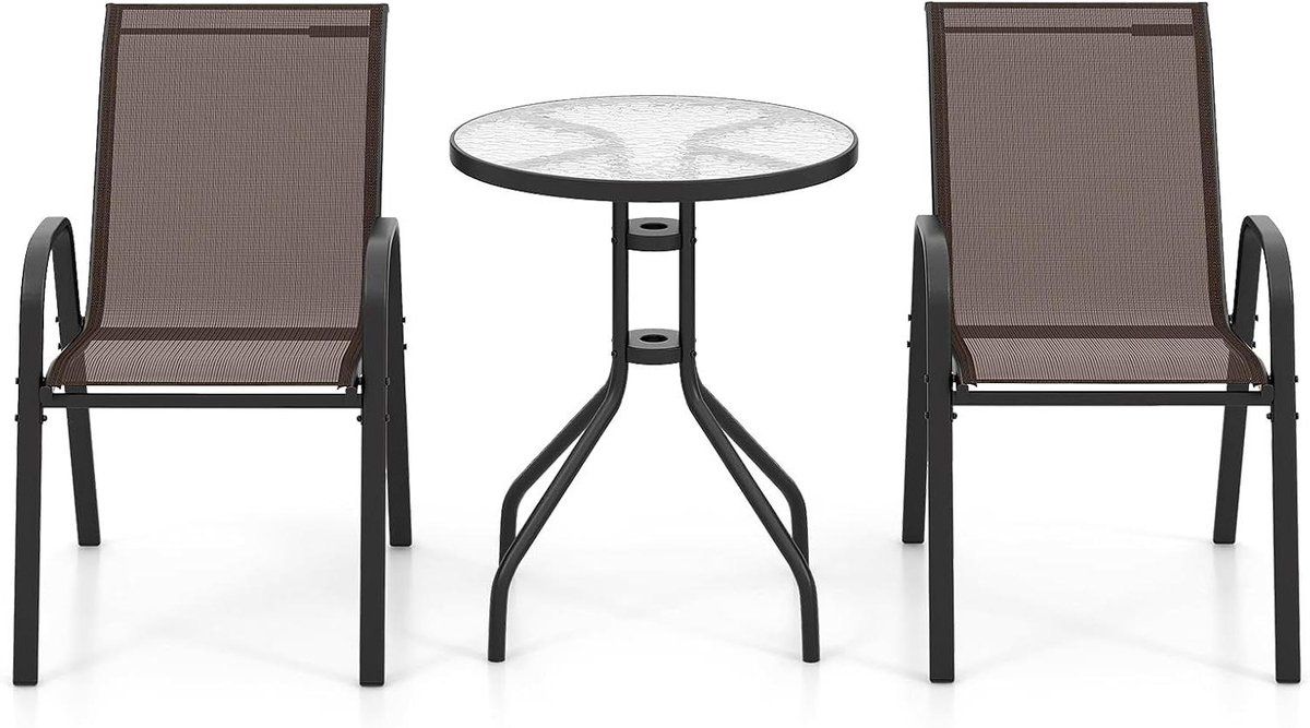 tuinmeubelset 3 delig balkonset bistro buiten genieten weerbestendige