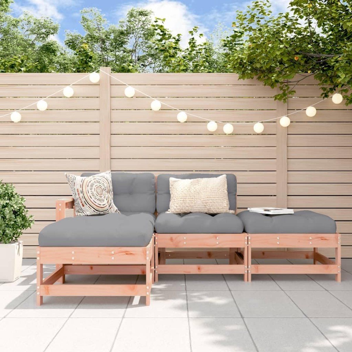 tuinmeubelset hout balkonset terras buiten zitten massief
