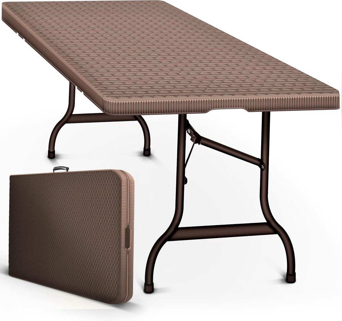 tuintafel inklapbaar klaptafel buffet feestelijk gebruik rotanlook
