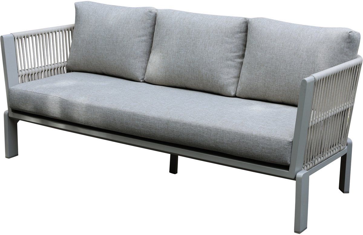 veneto 3 zits loungebank aluminium latte zand rope