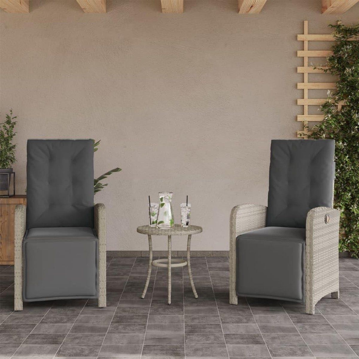 verstelbare tuinstoel lounge stoel ontspannen in tuin