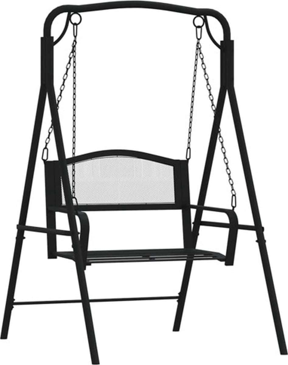 vidaxl schommelbank 124 cm staal