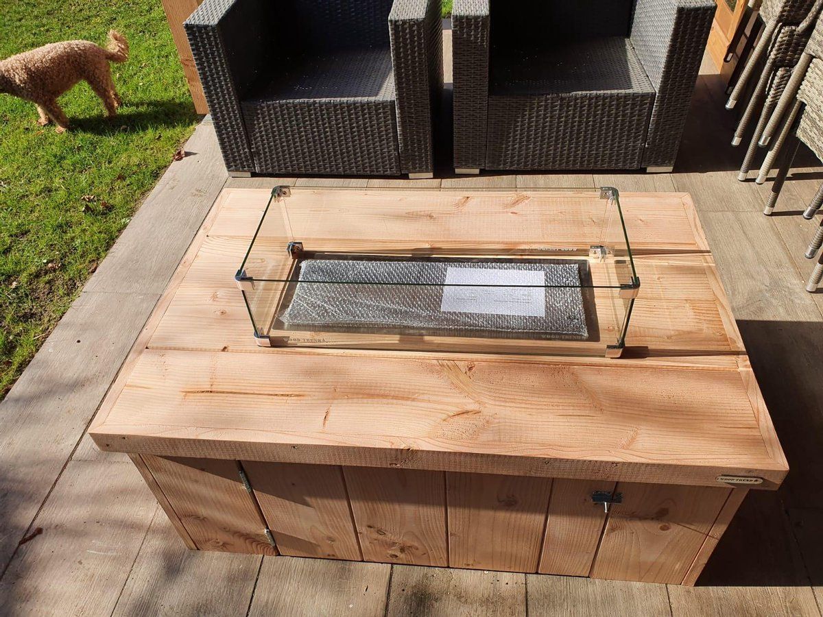 vuurtafel block terrasverwarmer douglas hout 80x120x50cm
