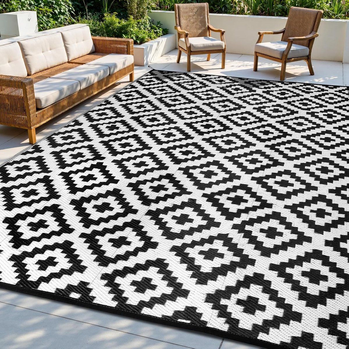 waterdicht buitenkleed voor balkon en tuin 150×240 cm