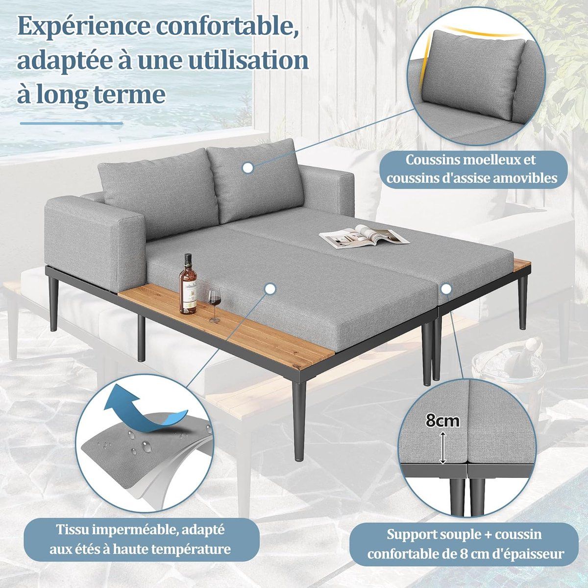 zonneligstoel 2 persoons inklapbaar 2 in 1 bankbed homebynicole luxe outdoor rotan