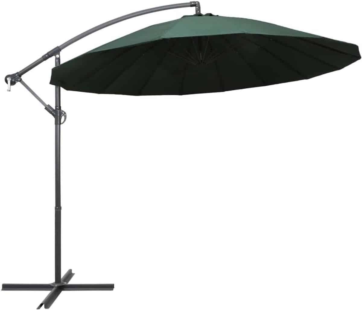 zweefparasol buitenparasol schaduwdoek terras ontspanning robuuste kruisvoet